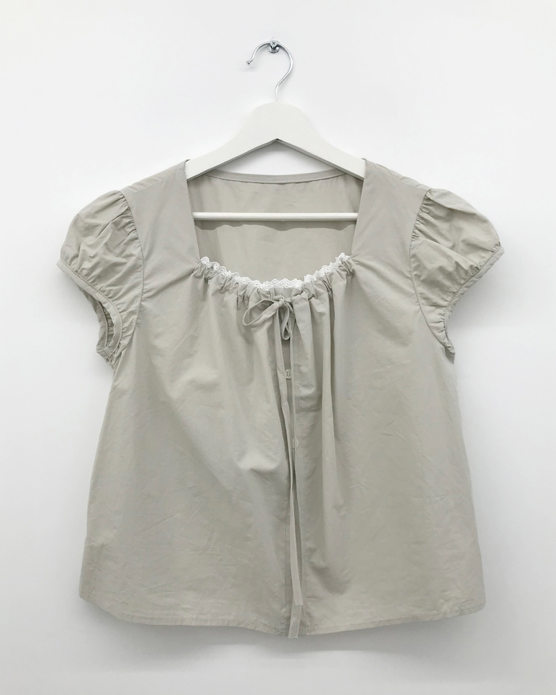French puff blouse (3color)