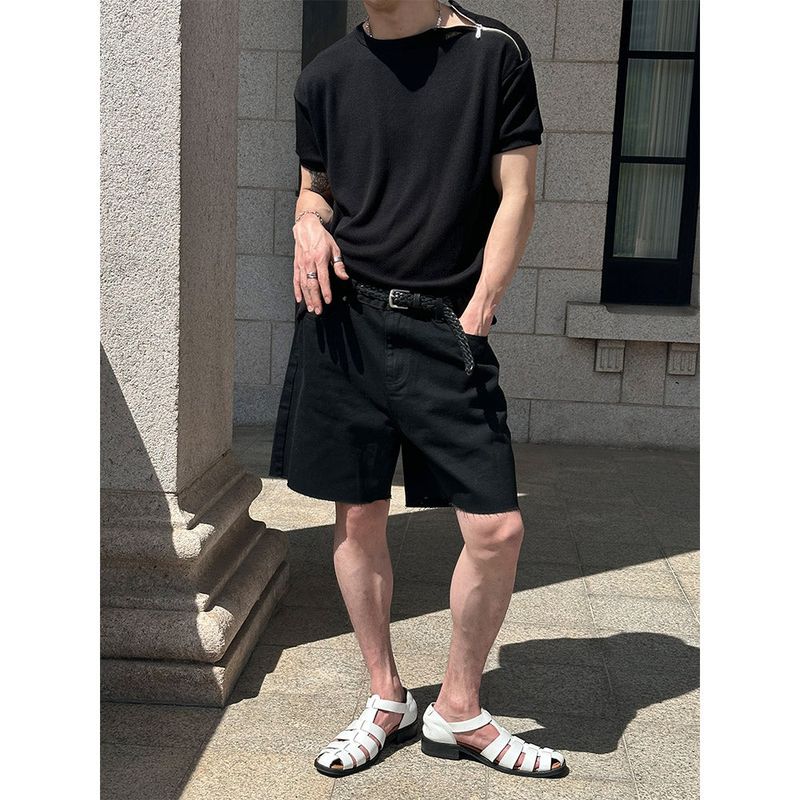 [S/S] Rough cutting short denim pants(2color)