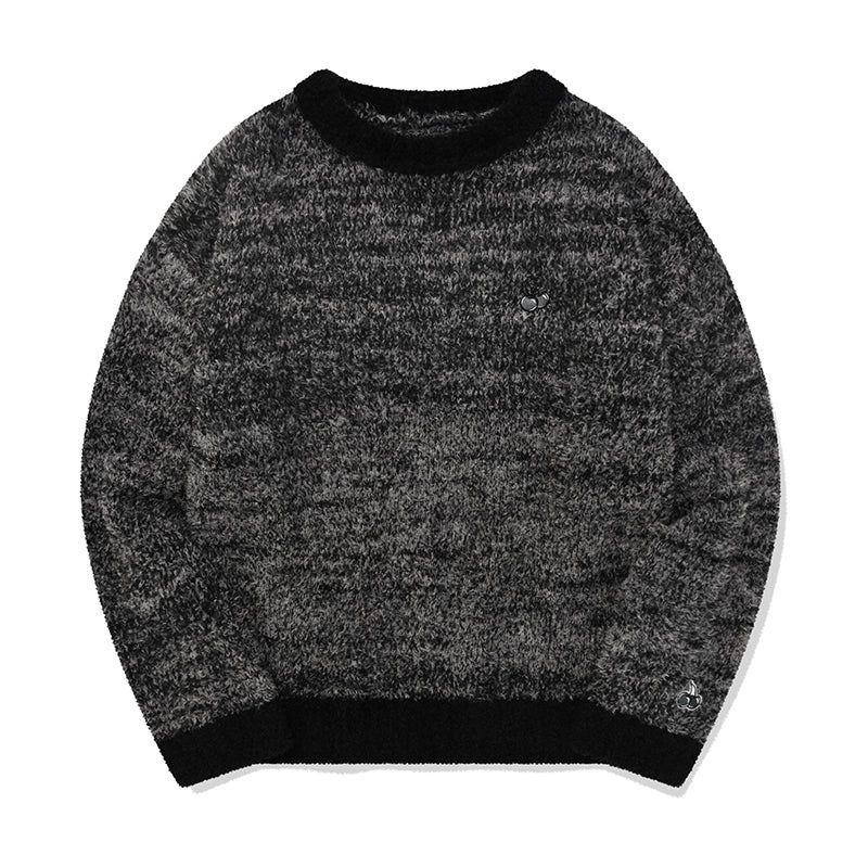 CHERRY TEXTURE LOOSE FIT KNIT [BLACK]