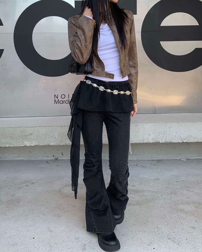 Suede leather jacket
