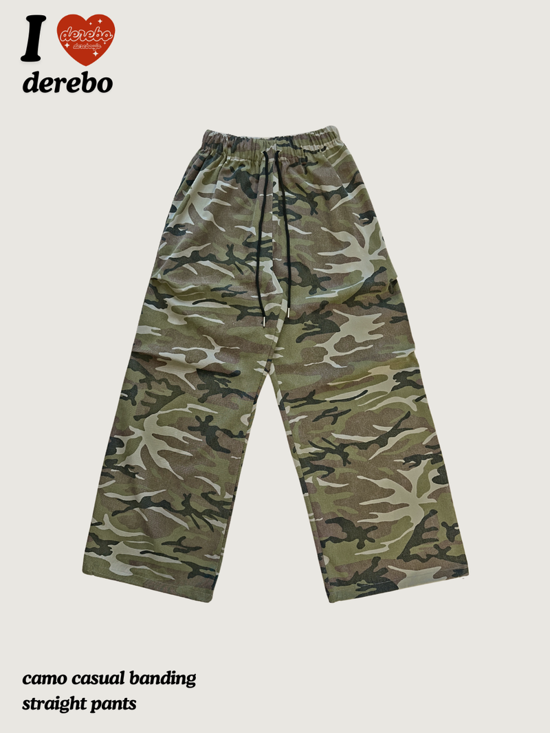 dereborujo（ドレボルゾー）の「camo casual banding straight pants（Pants）」
