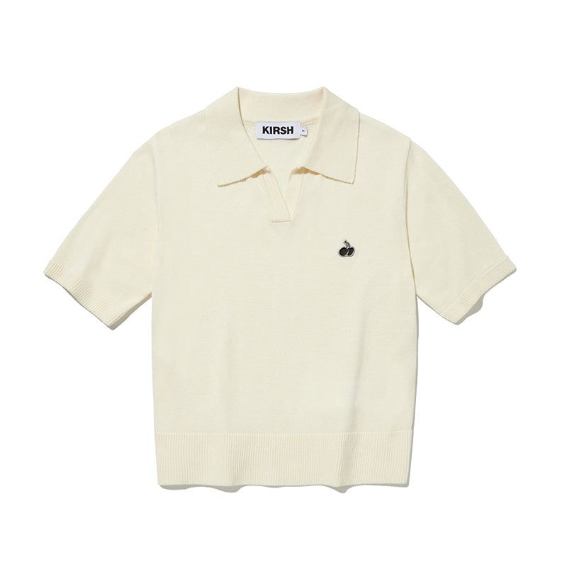MONO CHERRY OPEN COLLAR KNIT [IVORY]