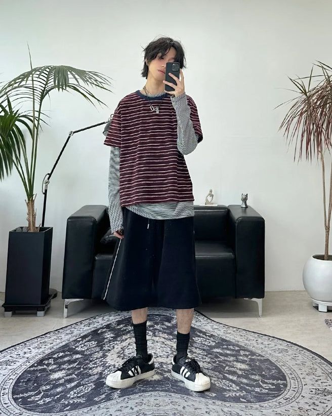 Ruen Summer Striped Long Sleeve Tee