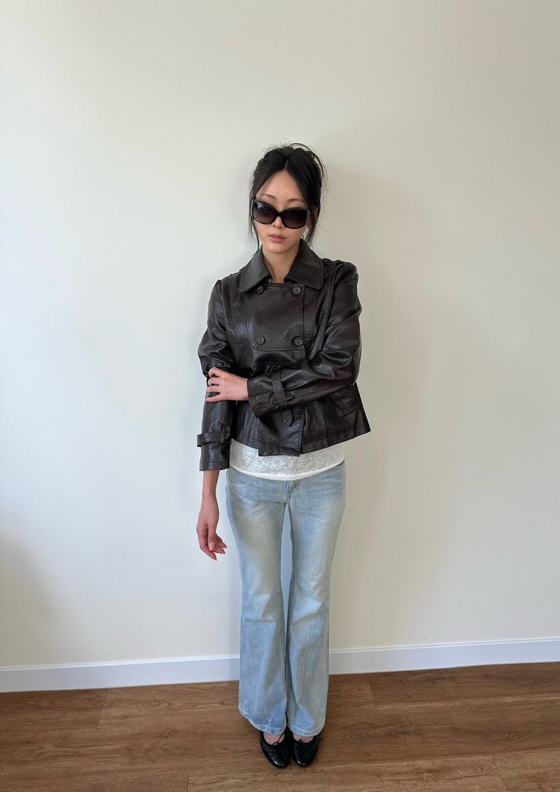 mini leather jacket