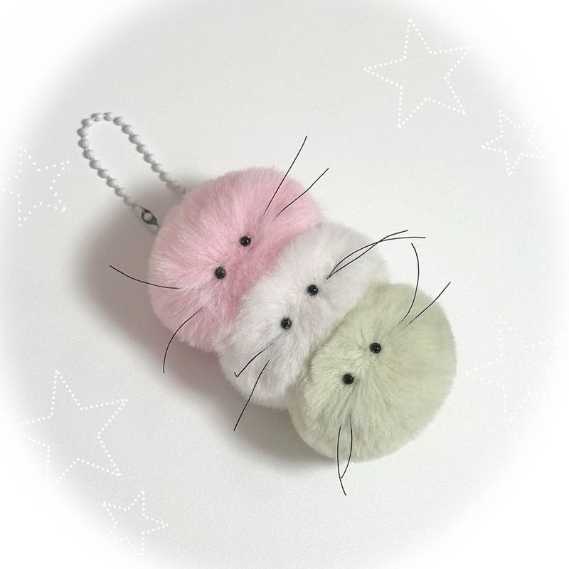 【MADE】 Three Dango Nyan Keyring
