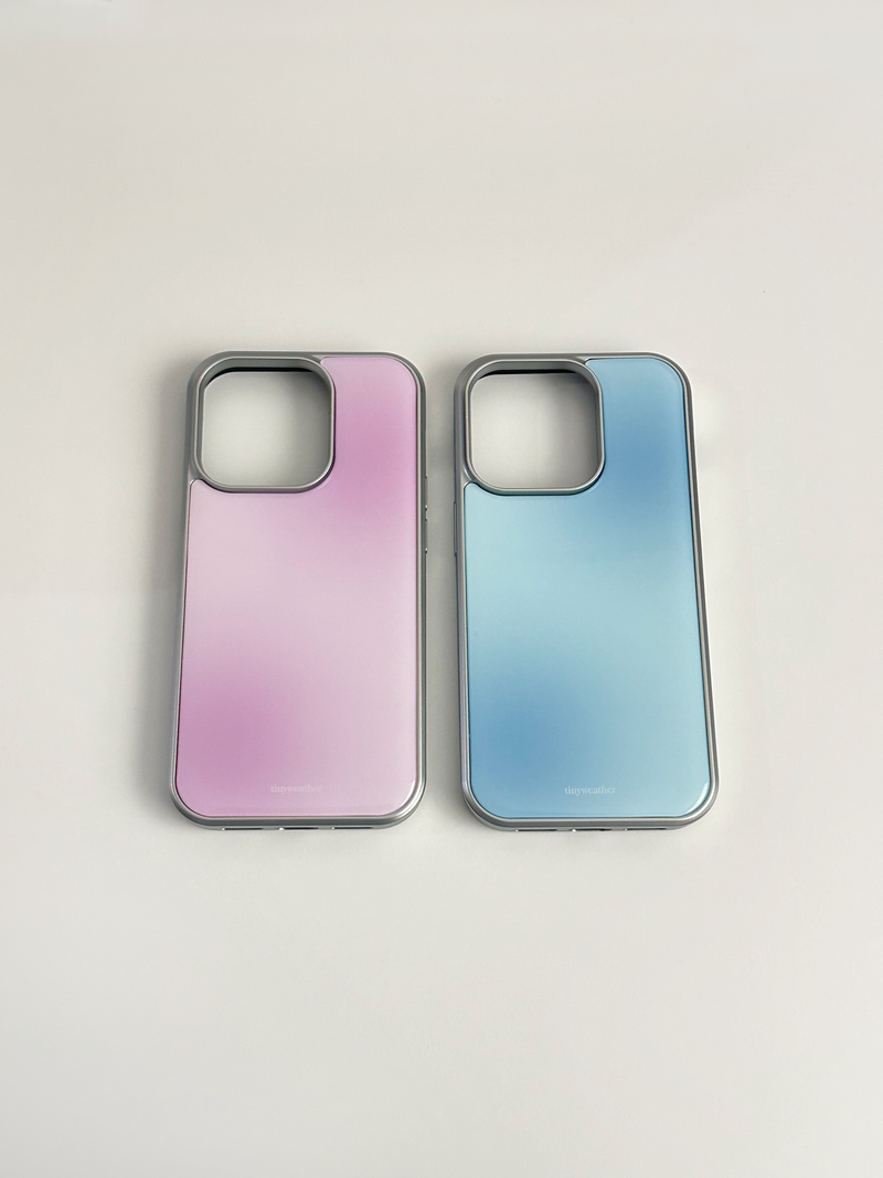 summer pastel epoxy silver case-blue