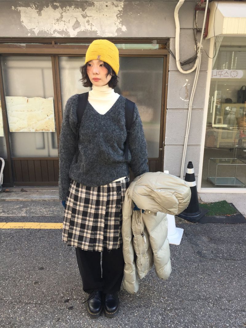 [MD Pick]Wool-Touch Brush V-Neck Knit (4 Colors)