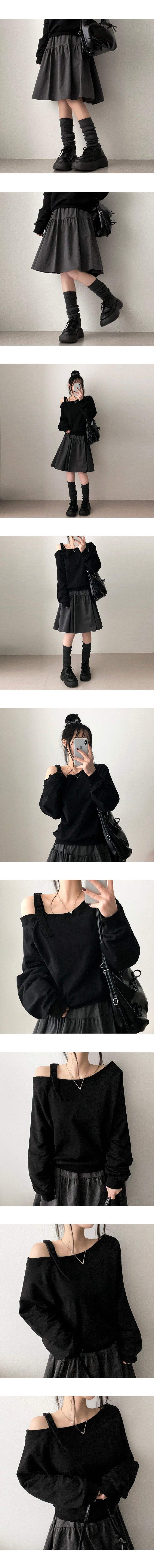 Keomidi incision flared skirt