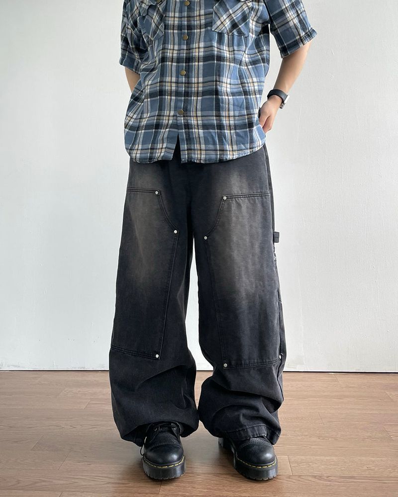 Leaf Double Knee Denim Pants
