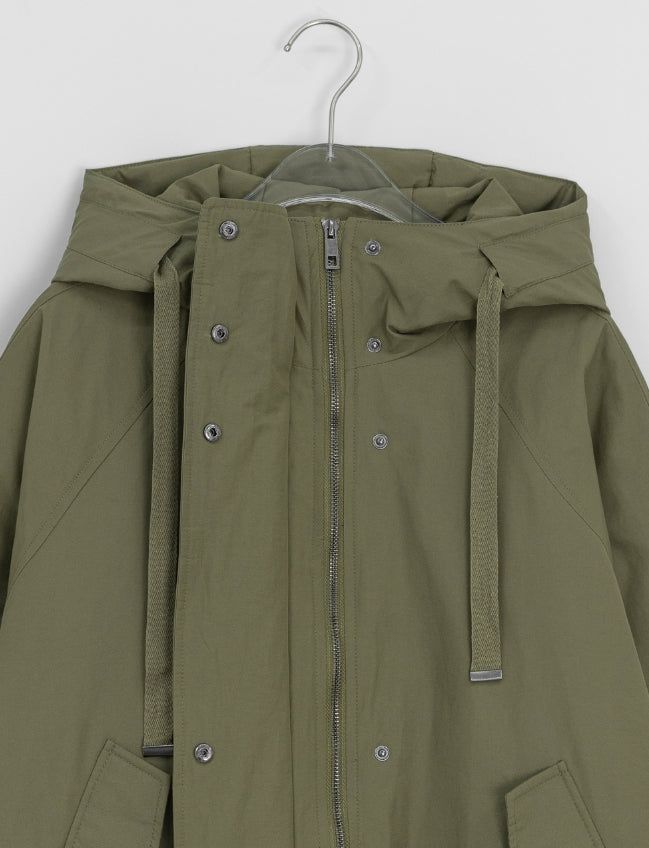 Shoel Hooded Half Duck Down Padded Jumper