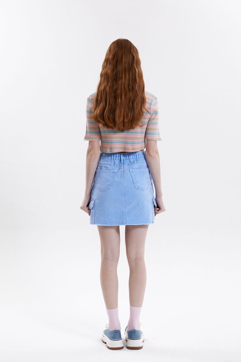 CARGO POCKET COLOR SKIRT