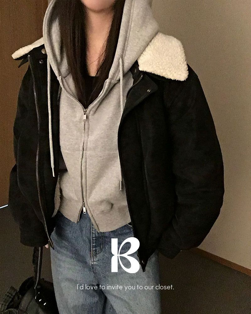 [ORIGINAL] Clump Suede Shearling Mouton Jumper