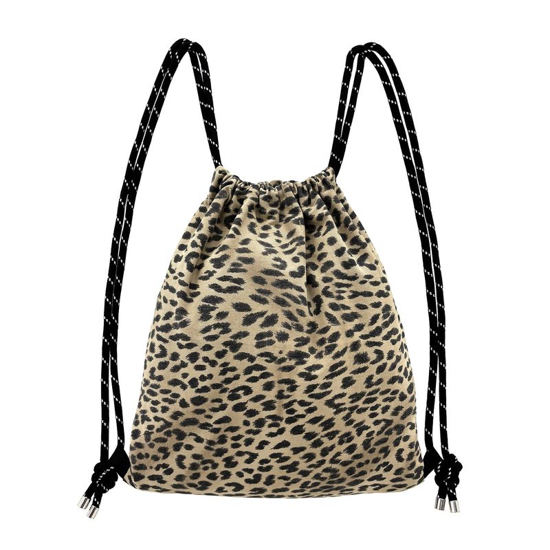 Ribbon Gym Sack [Brown Leopard]