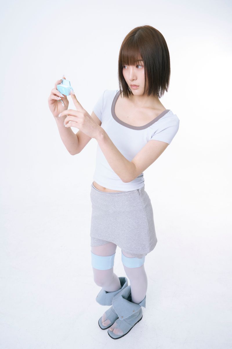 Deep Square-Neck Soft Top (POWDER BLUE)