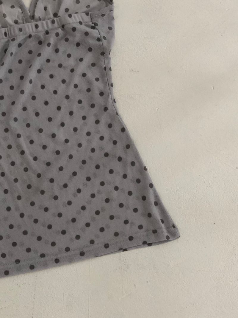 Dot Ribbon Halterneck Sleeveless