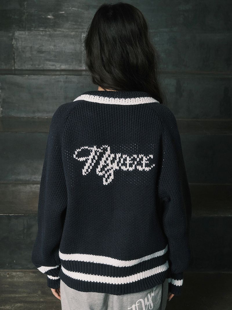LATCH COWICHAN CARDIGAN (NAVY)