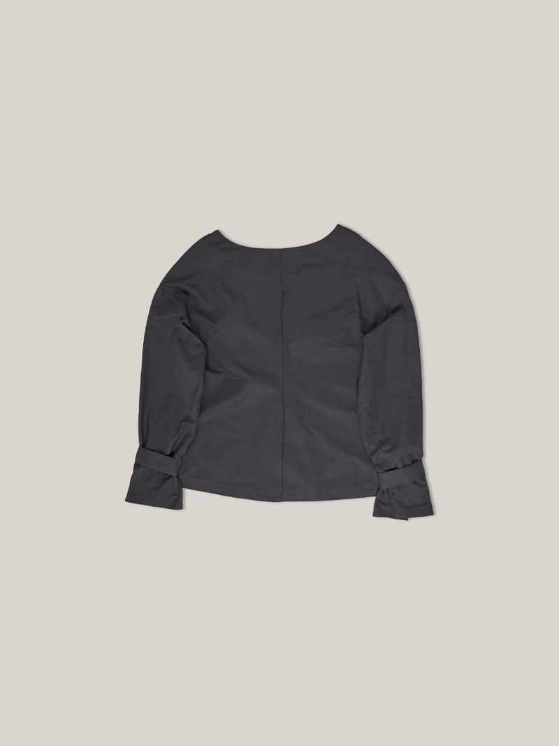 PINTUCK POINT BLOUSE [ CHARCOAL ]