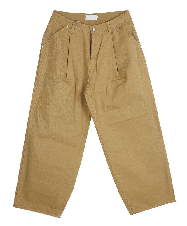 ディープピンタックワイドコットンパンツ