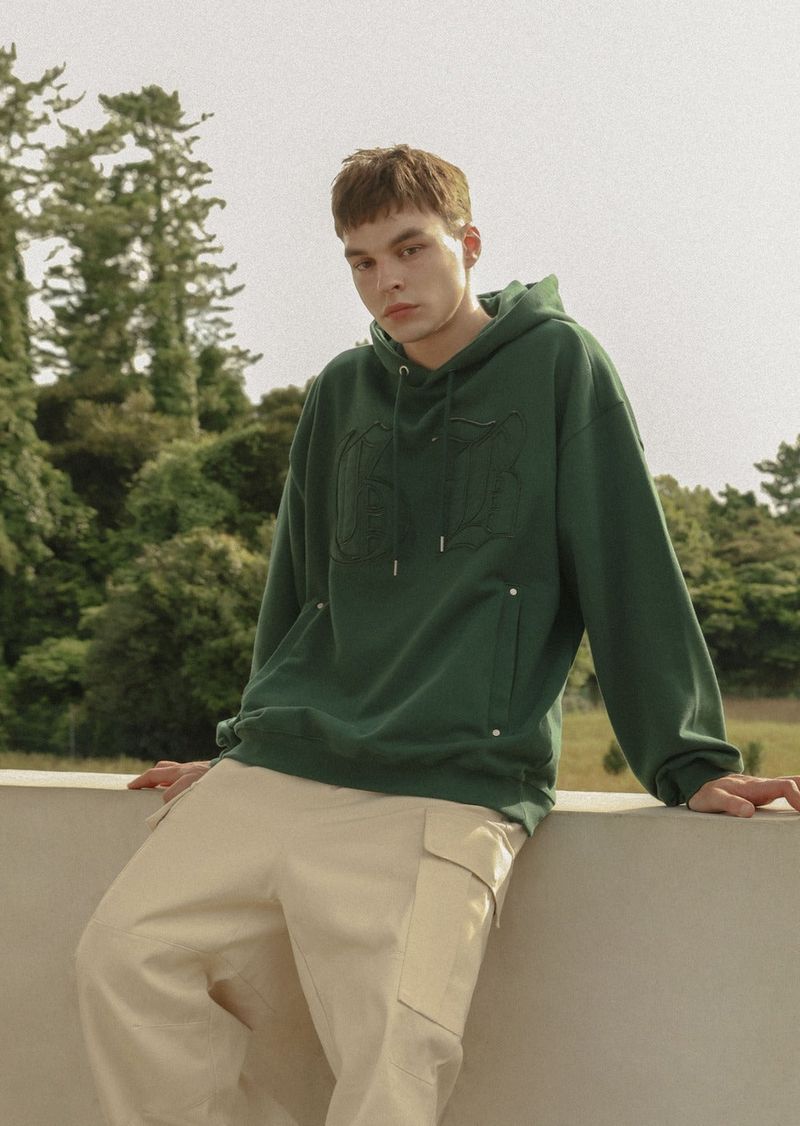 Applique logo hood - green