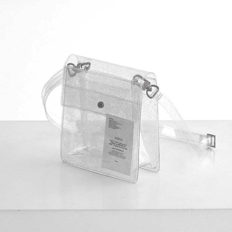 Clear pvc strap pouch_gliter