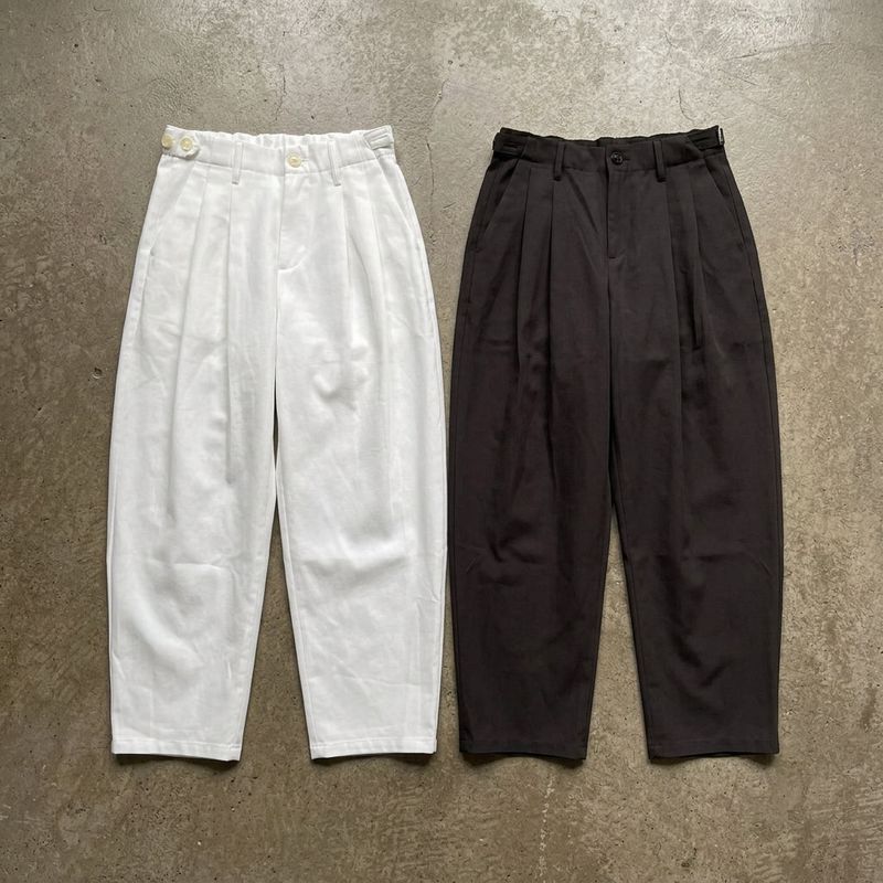 Double Pleat Full-Length Pants