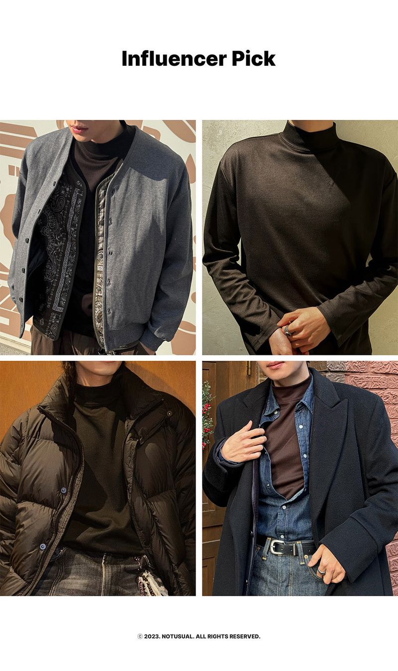 Usual Mock Halfneck Knit - 3COLOR