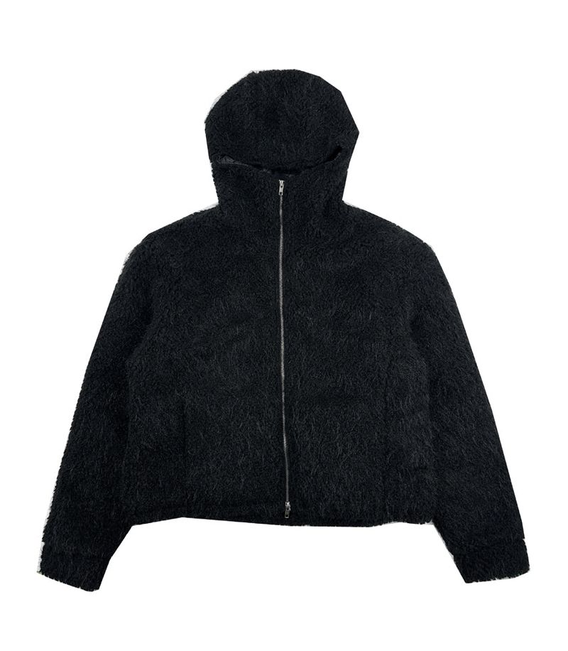 No.1541 boucle fur hood JK