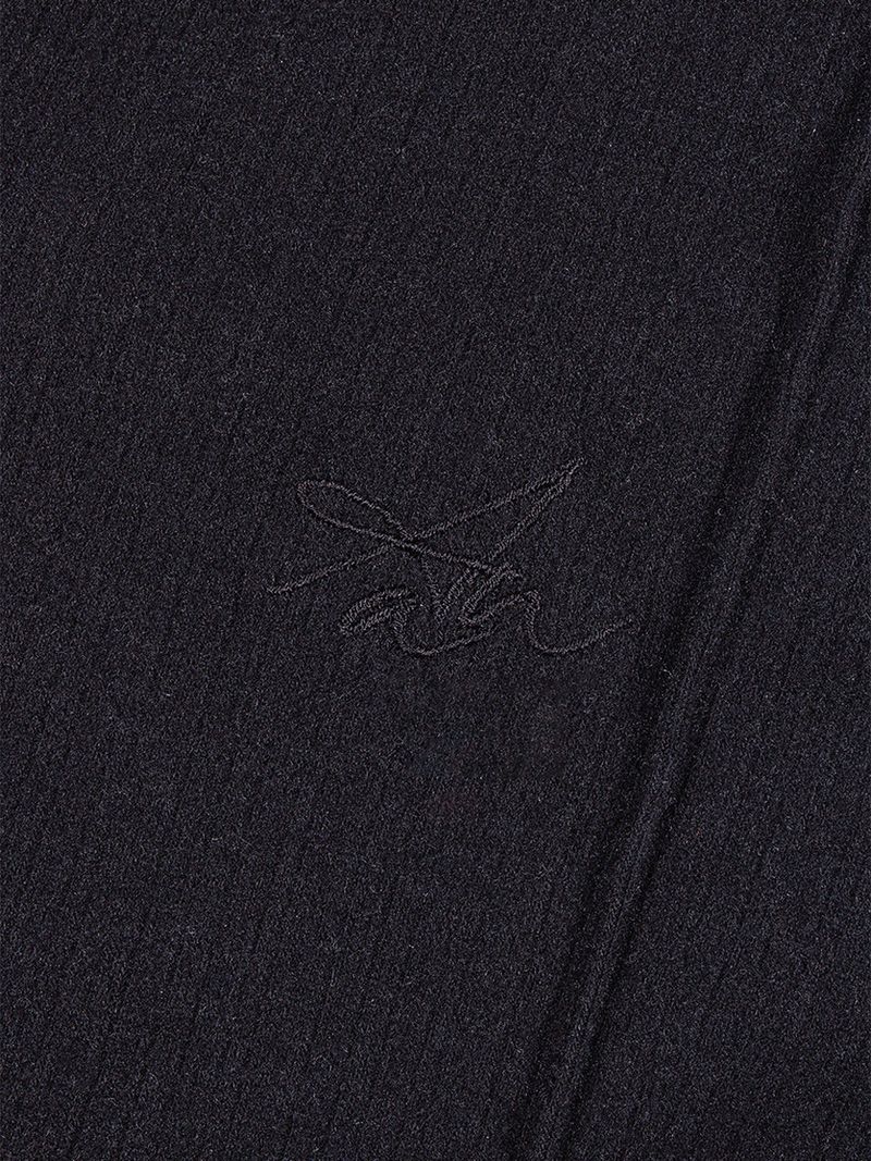 WARM CROP HOODIE_Black