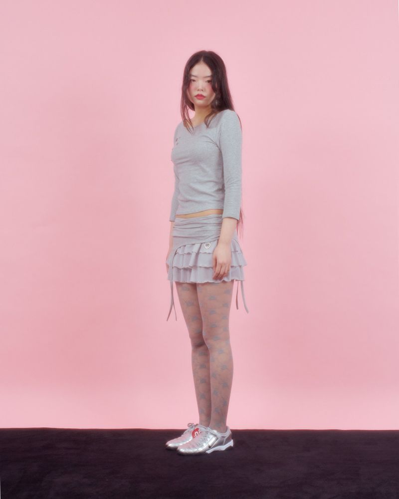 BACK RIBBON STUD T SHIRTS [3colors]