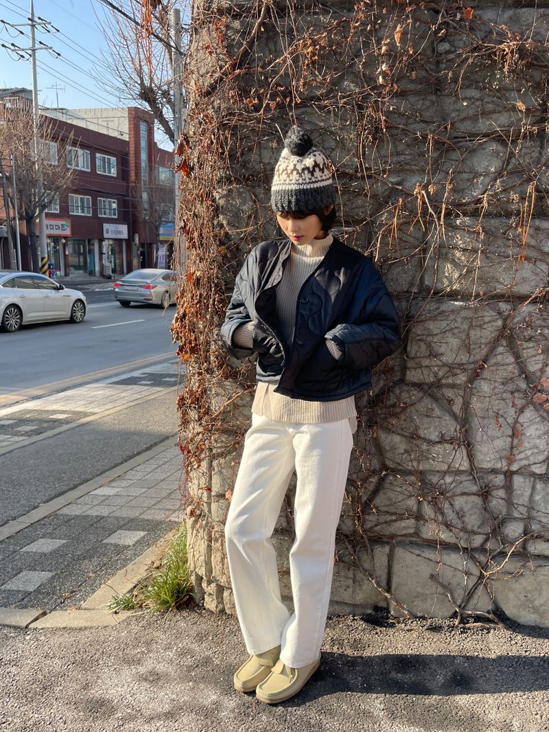Plain straight white pants