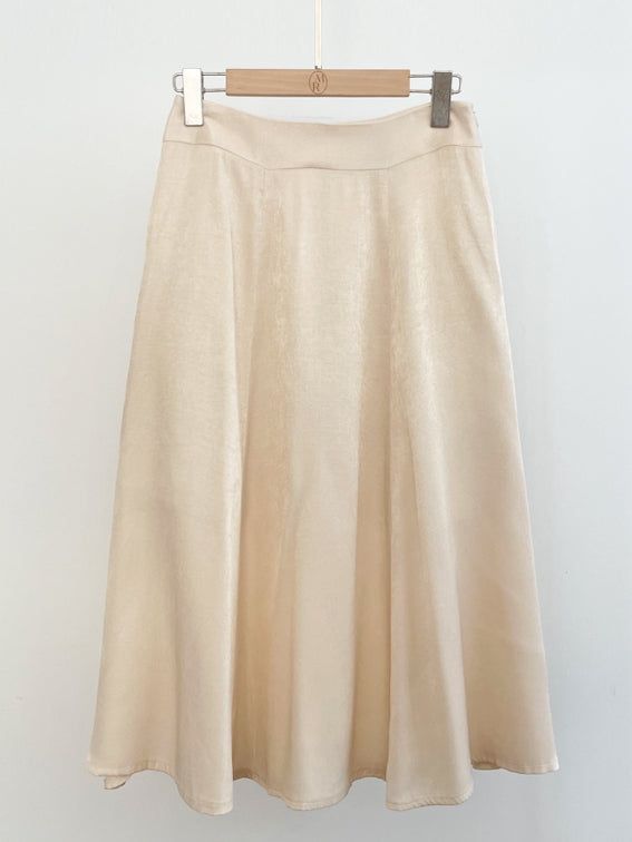 Jemu Satin Flare Midi Skirt