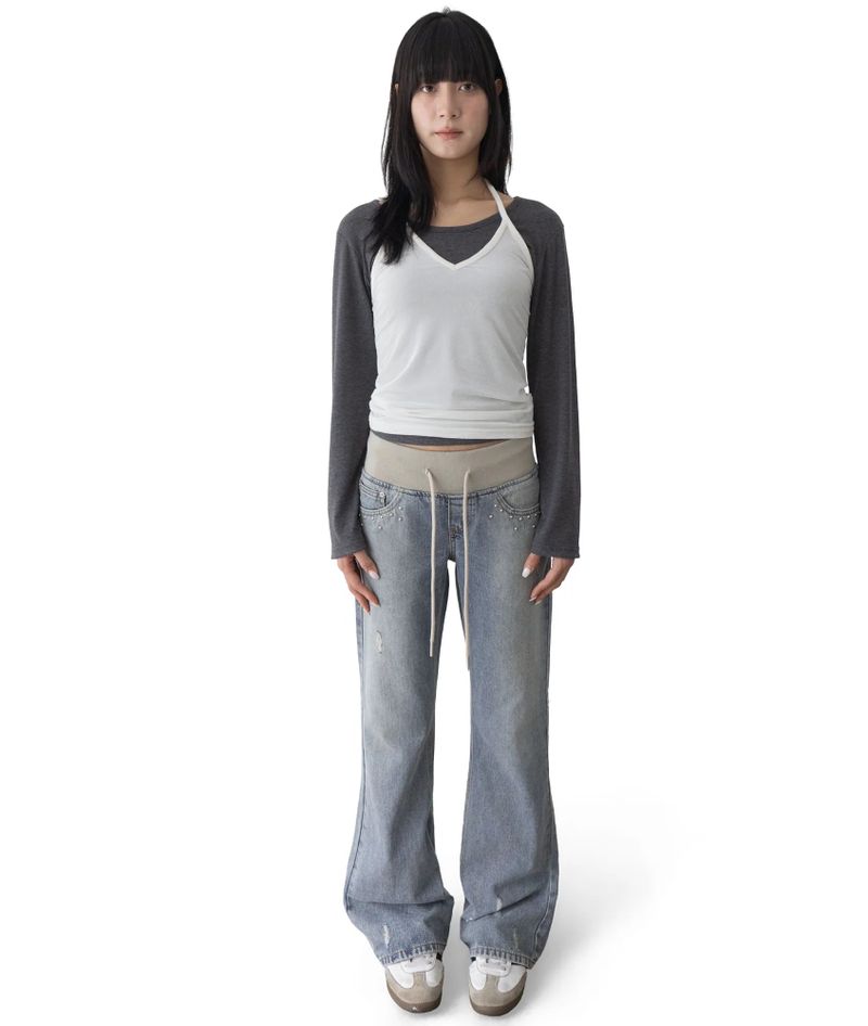 Ruin Layered Banded Bootcut
