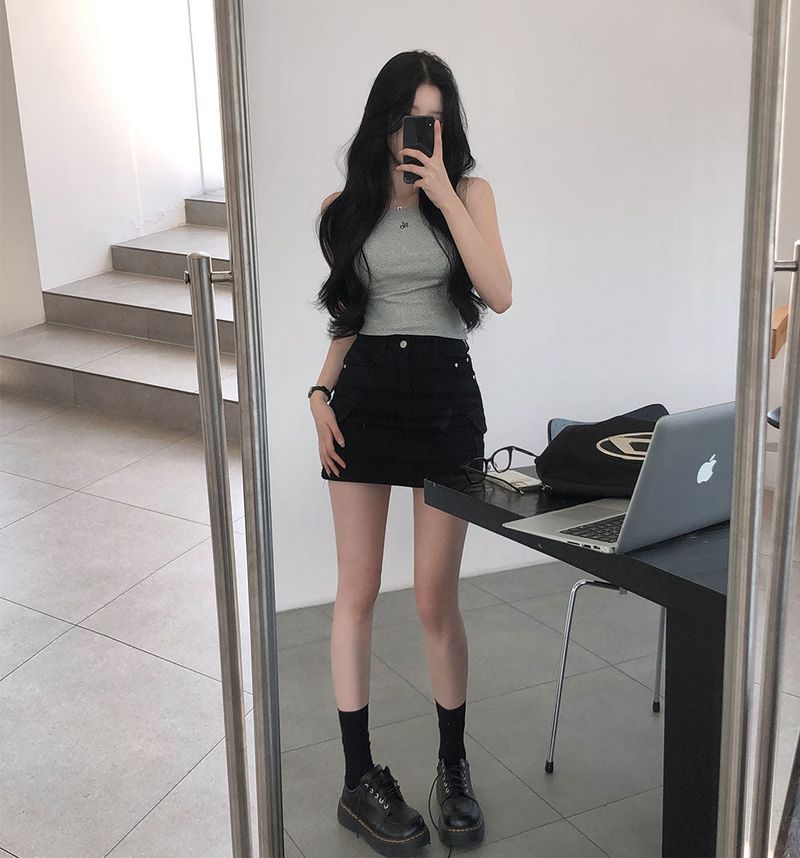 [BELLIDE MADE] side pockets, cargo miniskirts