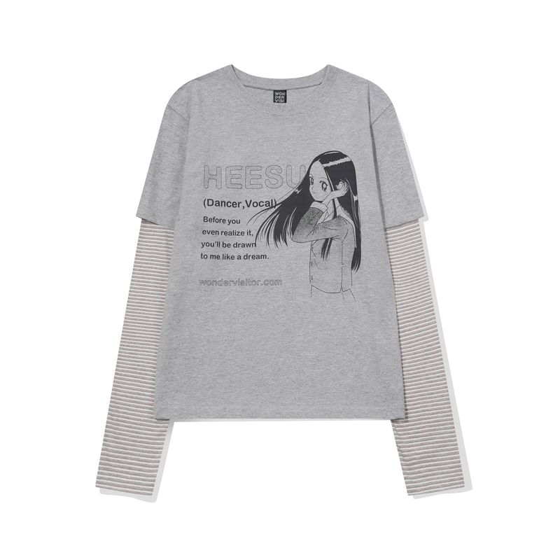 HEESU pfp Layered LS-T [Melange grey]