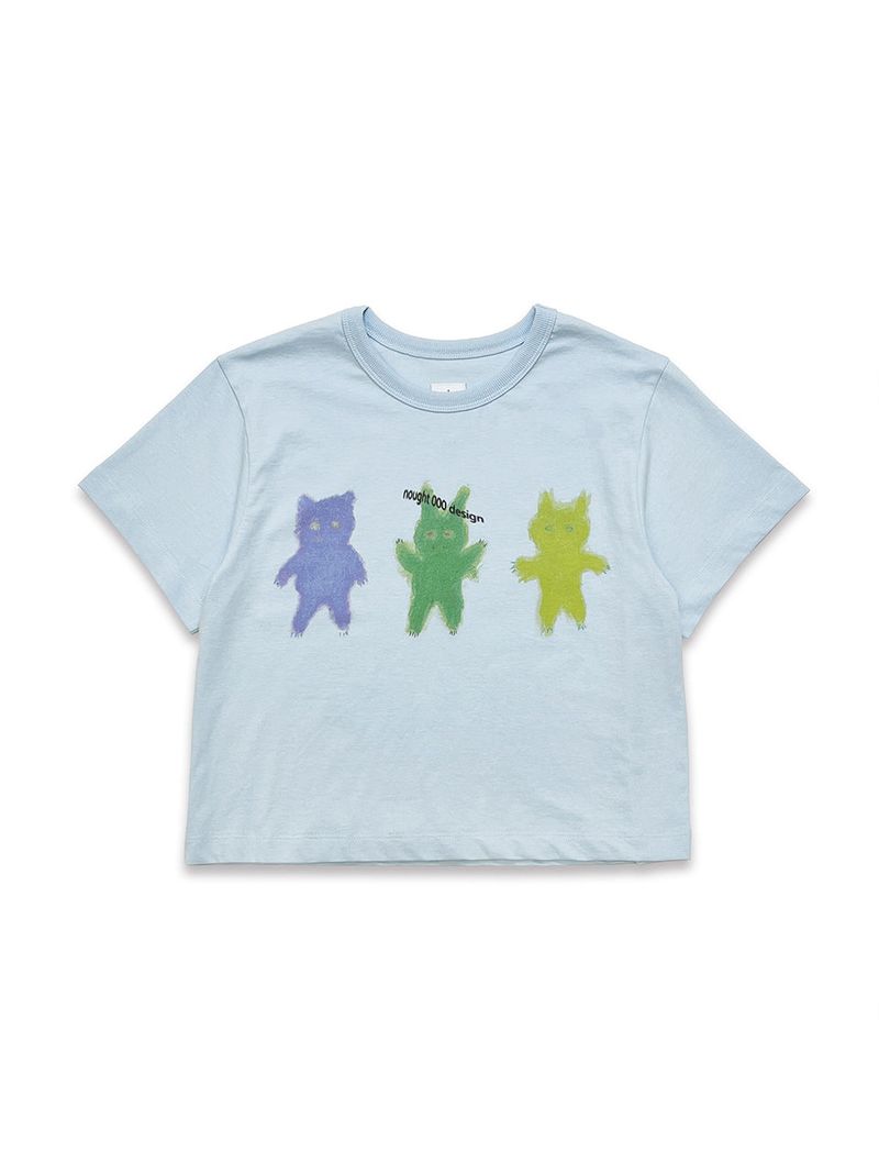 nought(ノウト)の「Odd Toys Crop T-Shirt / Sky Blue(Tops)」