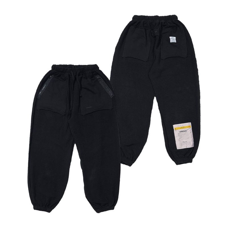 INSIDEOUT BIO-WASHED WIDE JOGGER PANTS WHITE / BLACK