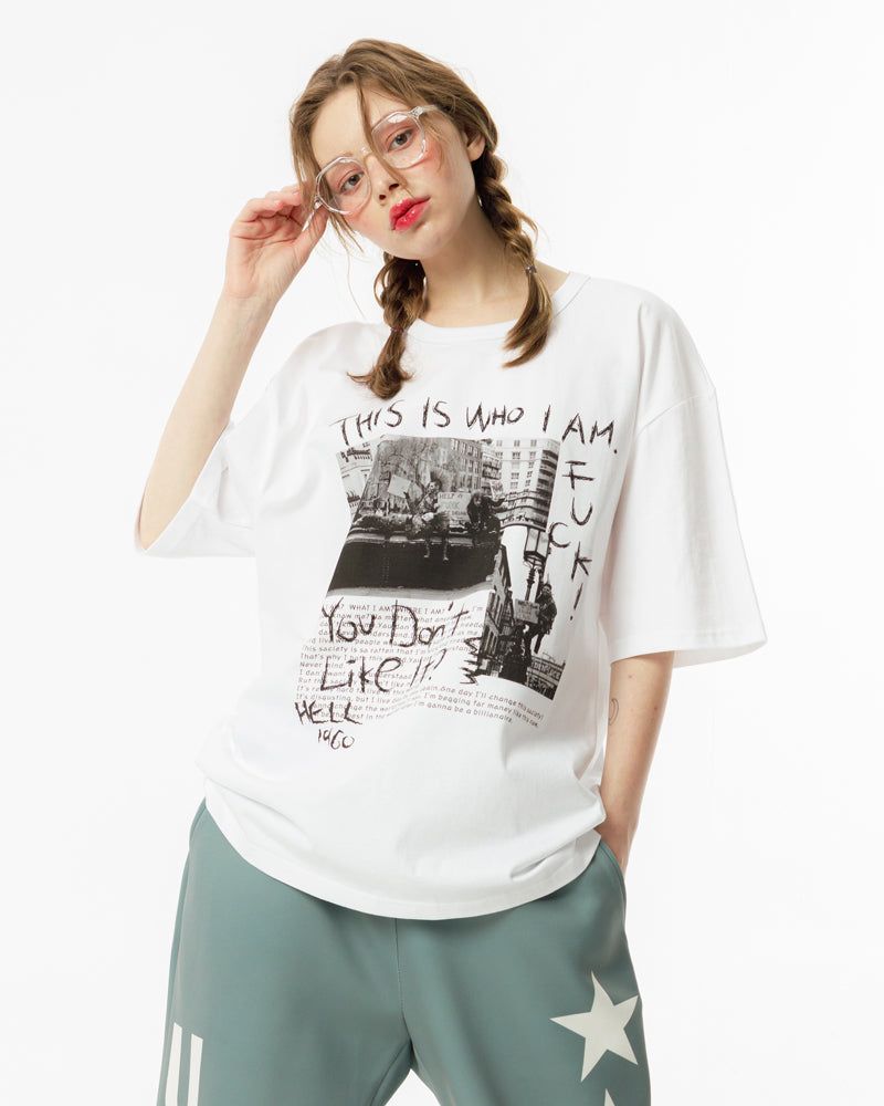 WIM（ダブリューアイエム）の「Punk Vintage-T white（Tops）」
