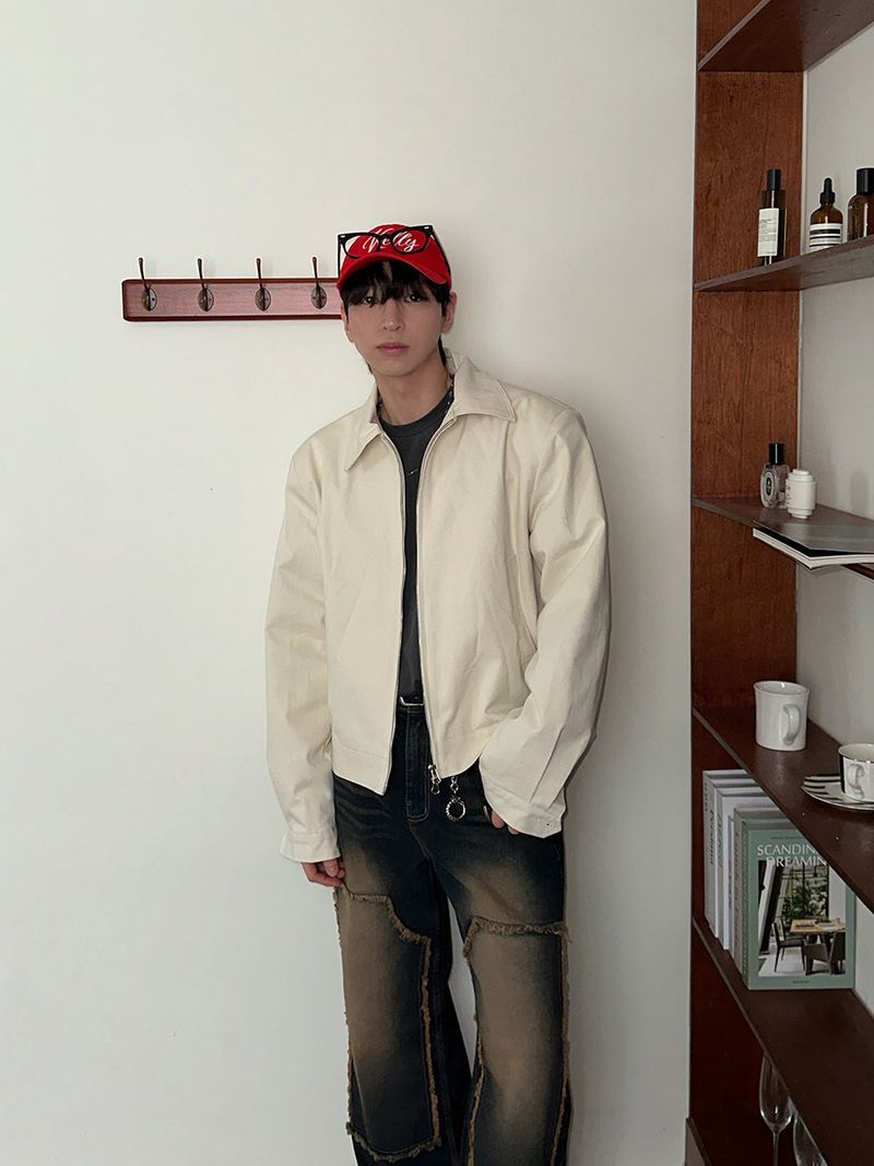 ASCLO Back Embroidery Truecker Jacket (2color)