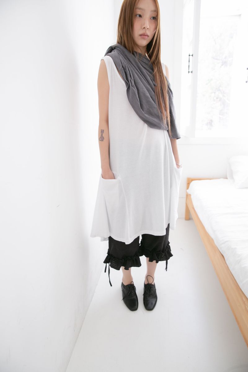 dot jacquard frill pants(2colors)
