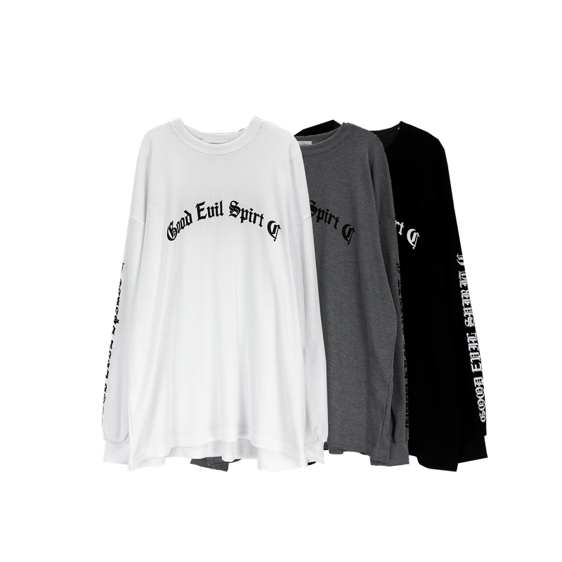 waffle lettering long sleeve