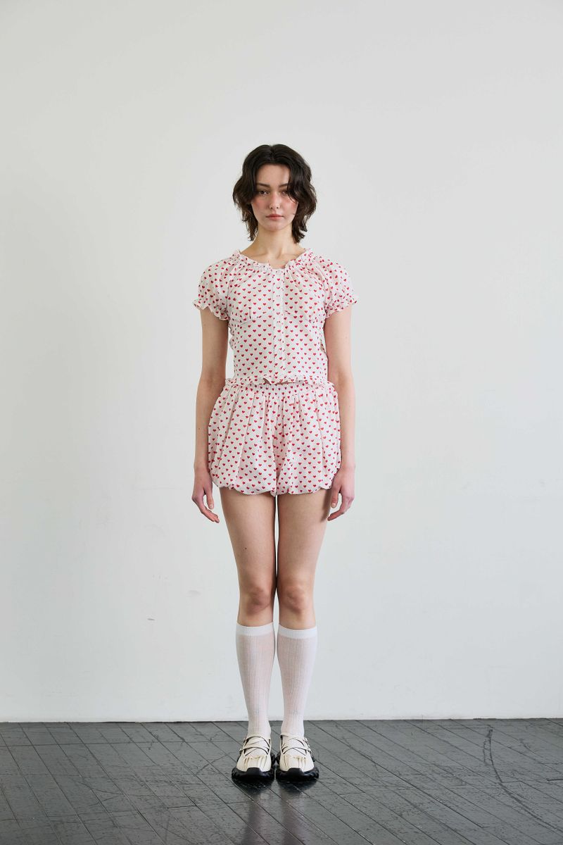 ARIKIM（アリキム）の「MINI HEART TWO WAY BLOUSE / WHITE（Tops）」