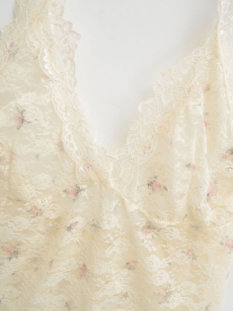 Elin Lace Floral Sleeveless