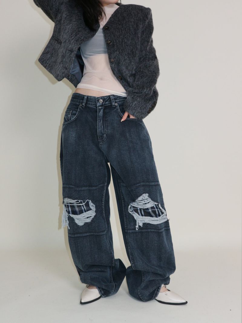 Linda Brush Mohair Crop Long Sleeve Jacket