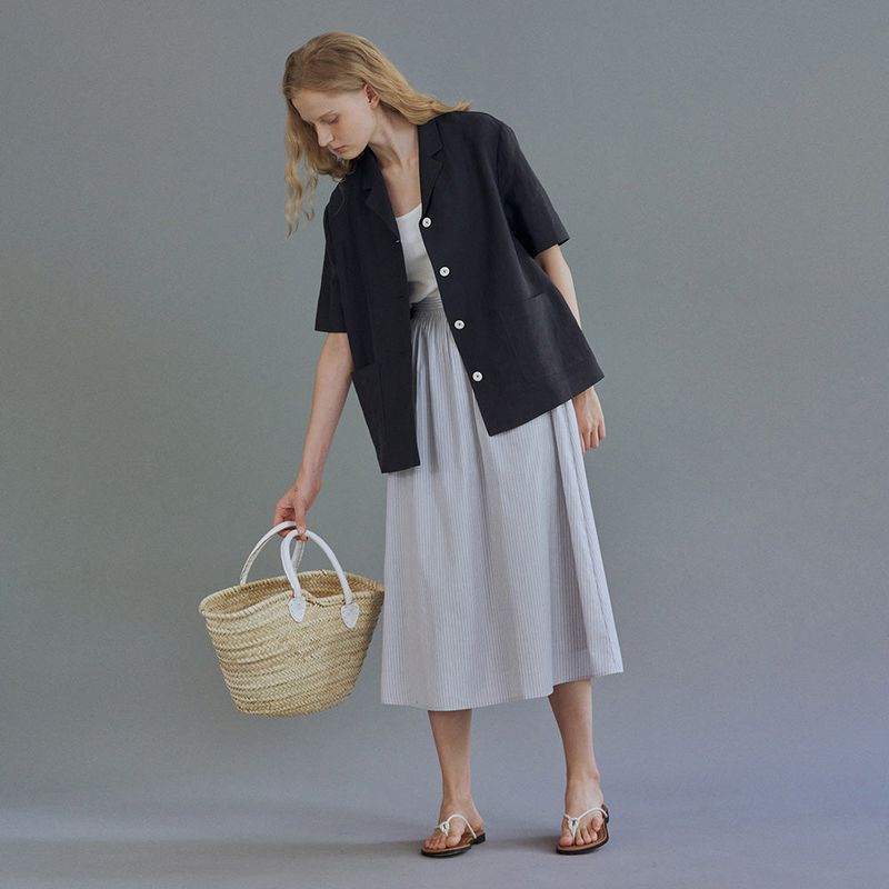 URAGO（ユラゴ）の「Margaret linen half jacket（Jackets/Outerwear）」