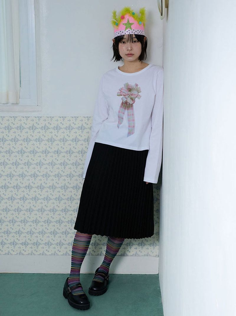 DOUBLE MOOD WRAP PLEATED SKIRT