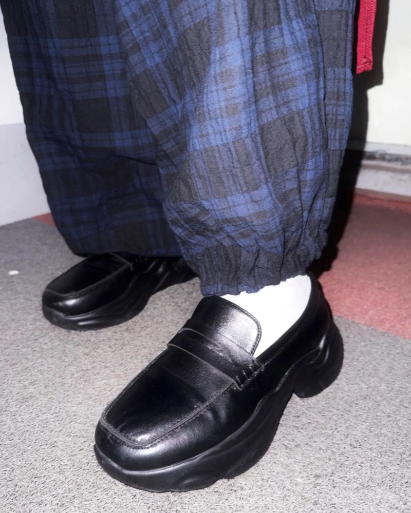 (2color) Tartan Check Wrinkle Harem Pants