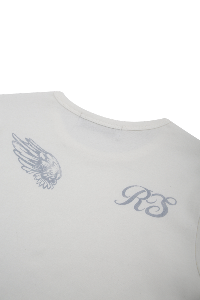 Wing long sleeve tee ivory