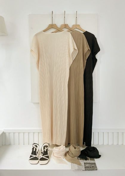 Ella Summer Pleated Maxi One Piece (Scarf Set)