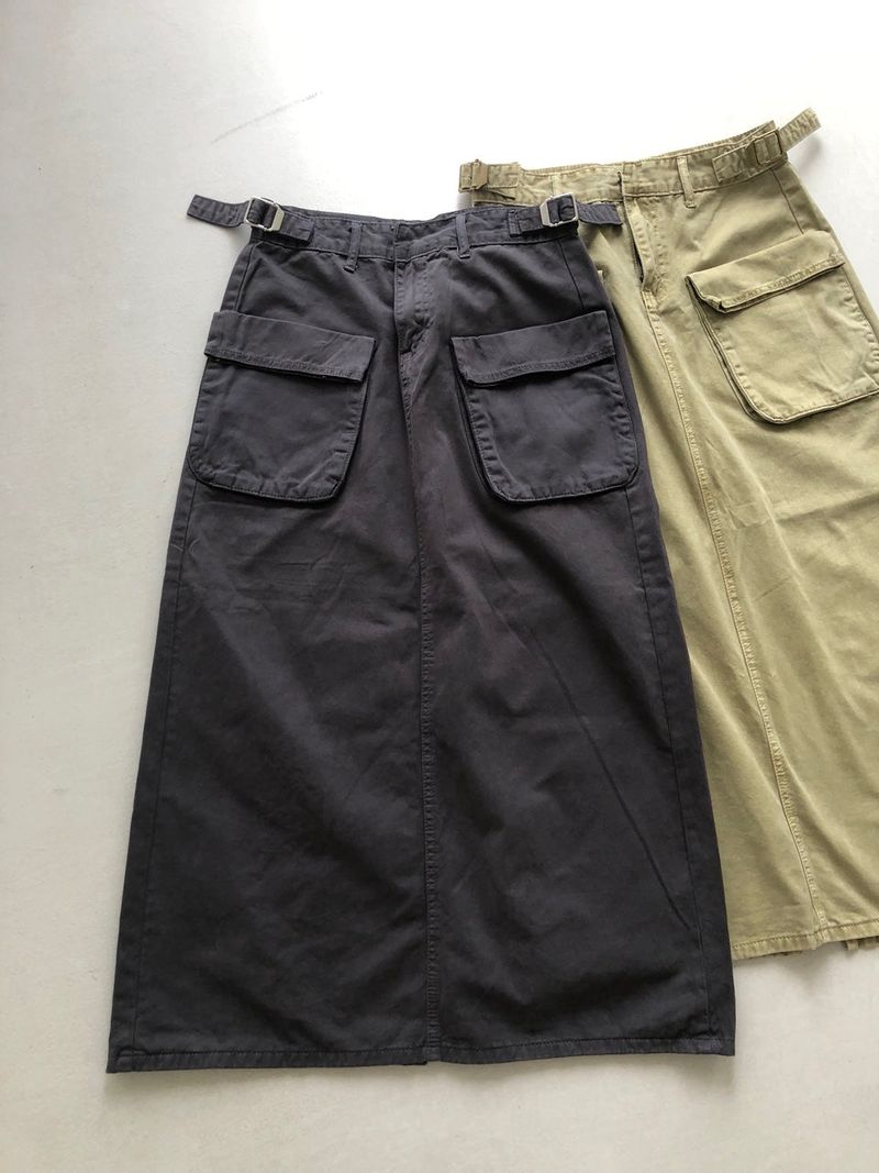 tap pocket long skirt
