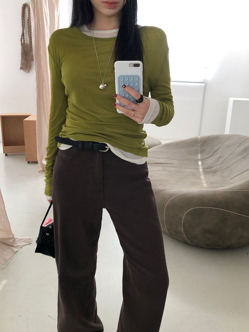 [MADE] Fodit Wool Tencel Layered Tee